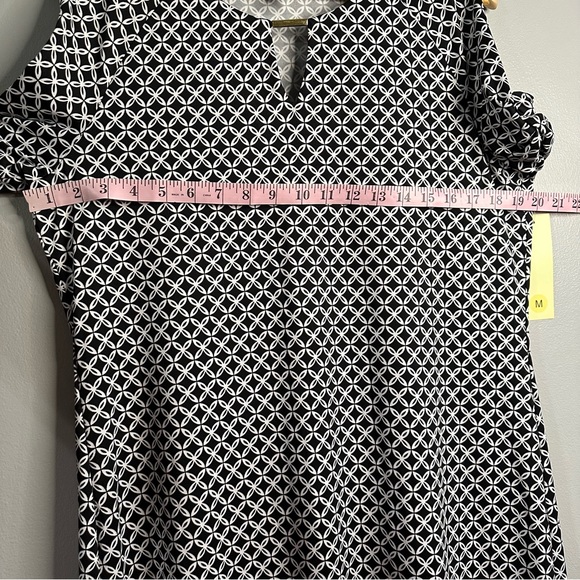 Women’s size Medium Tacera Stylish Black and White Geometric Dress new 44B5 - Picture 11 of 11